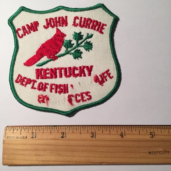 Kentucky Dept of Fish Wildlife Resources Camp John Currie Patch Cardinal Vintage - Picture 2 of 12